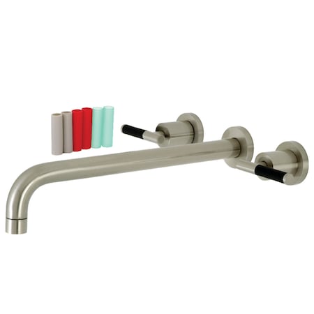 Kingston Brass KS8048CKL Wall Mount Tub Faucet, Brushed Nickel KS8048CKL